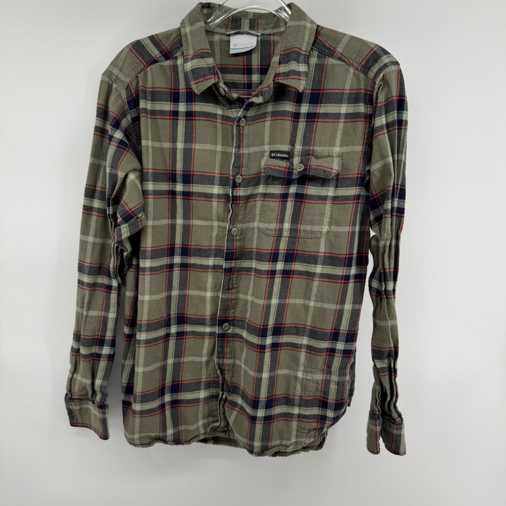 Columbia Men's Plaid Flannel‎ Long Sleeve Button Up Shirt Size M